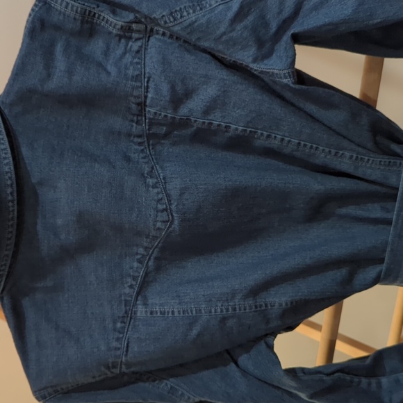 J. Crew Jean Shirt Dress Long Sleeve Collard Pockets Fall Dress - Picture 4 of 8